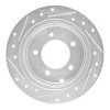 R1 07-17 Chrysler 200 Rear Right Drilled & Slotted Silver Brake Rotor