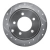 R1 07-17 Chrysler 200 Rear Left Drilled & Slotted Silver Brake Rotor EDZ-39022L