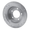 R1 07-17 Chrysler 200 Rear Left Drilled & Slotted Silver Brake Rotor EDZ-39022L