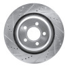 R1 05-23 Chrysler 300 Rear Left Drilled & Slotted Silver Brake Rotor
