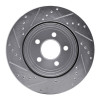 R1 05-23 Chrysler 300 Rear Right Drilled & Slotted Silver Brake Rotor EDZ-39018R