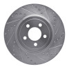 R1 05-23 Chrysler 300 Front Right Drilled & Slotted Silver Brake Rotor EDZ-39017R