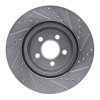 R1 05-23 Chrysler 300 Front Left Drilled & Slotted Silver Brake Rotor EDZ-39017L