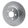 R1 05-23 Chrysler 300 Rear Left Drilled & Slotted Silver Brake Rotor EDZ-39016L