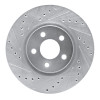 R1 03-09 Chrysler PT Cruiser Front Left Drilled & Slotted Silver Brake Rotor