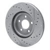R1 03-09 Chrysler PT Cruiser Front Left Drilled & Slotted Silver Brake Rotor