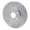 R1 95-06 Chrysler Cirrus Front Left Drilled & Slotted Silver Brake Rotor