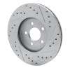 R1 95-06 Chrysler Cirrus Front Left Drilled & Slotted Silver Brake Rotor