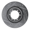 R1 92-02 Acura SLX Front Left Drilled & Slotted Silver Brake Rotor