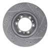 R1 92-02 Acura SLX Front Left Drilled & Slotted Silver Brake Rotor
