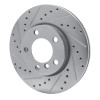 R1 11-16 Mini Cooper Paceman Front Left Drilled & Slotted Silver Brake Rotor