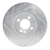 R1 02-08 Mini Cooper (Excl Clubman) Front Right Drilled & Slotted Silver Brake Rotor