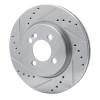 R1 02-08 Mini Cooper (Excl Clubman) Front Left Drilled & Slotted Silver Brake Rotor