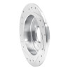 R1 02-15 Mini Cooper Clubman Rear Right Drilled & Slotted Silver Brake Rotor