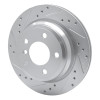 R1 06-20 BMW 430I Gran Coupe Rear Left Drilled & Slotted Silver Brake Rotor