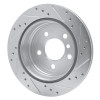 R1 06-20 BMW 430I Gran Coupe Rear Left Drilled & Slotted Silver Brake Rotor
