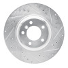 R1 07-15 BMW 335XI Front Right Drilled & Slotted Silver Brake Rotor