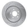 R1 06-15 BMW 335XI Rear Right Drilled & Slotted Silver Brake Rotor