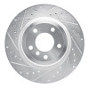 R1 06-15 BMW 335I xDrive Rear Left Drilled & Slotted Silver Brake Rotor