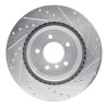 R1 06-15 BMW 335I xDrive Rear Left Drilled & Slotted Silver Brake Rotor