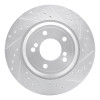 R1 00-06 BMW M5 Rear Right Drilled & Slotted Silver Brake Rotor