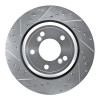 R1 00-06 BMW M5 Rear Left Drilled & Slotted Silver Brake Rotor