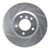 R1 95-02 BMW Z3 Right Front Drilled & Slotted Silver Brake Rotor