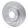 R1 95-02 BMW Z3 Right Front Drilled & Slotted Silver Brake Rotor