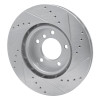 R1 95-02 BMW Z3 Right Front Drilled & Slotted Silver Brake Rotor