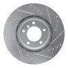 R1 95-02 BMW Z3 Right Front Drilled & Slotted Silver Brake Rotor