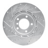 R1 95-02 BMW M3 Left Front Drilled & Slotted Silver Brake Rotor