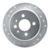 R1 84-91 BMW 325IS Rear Left Drilled & Slotted Silver Brake Rotor