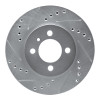 R1 84-91 BMW 325IX Front Left Drilled & Slotted Silver Brake Rotor