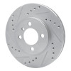 R1 84-91 BMW 325IX Front Left Drilled & Slotted Silver Brake Rotor