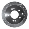 R1 10-13 Kia Forte5 Rear Left Drilled & Slotted Silver Brake Rotor