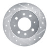 R1 04-09 Kia Spectra Rear Right Drilled & Slotted Silver Brake Rotor