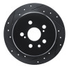 R1 86-93 Lexus ES250 Rear Left Drilled & Slotted Black Brake Rotor