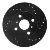 R1 85-88 Chevrolet Nova Front Right Drilled & Slotted Black Brake Rotor