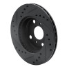 R1 85-88 Chevrolet Nova Front Right Drilled & Slotted Black Brake Rotor