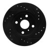R1 85-88 Chevrolet Nova Front Left Drilled & Slotted Black Brake Rotor