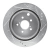R1 14-18 Subaru Forester Rear Left Drilled & Slotted Silver Brake Rotor