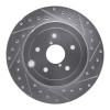 R1 08-20 Subaru WRX STI Rear Right Drilled & Slotted Silver Brake Rotor