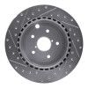 R1 08-20 Subaru WRX STI Rear Right Drilled & Slotted Silver Brake Rotor