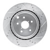 R1 08-20 Subaru Impreza Rear Left Drilled & Slotted Silver Brake Rotor