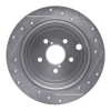 R1 08-15 Subaru Impreza Rear Left Drilled & Slotted Silver Brake Rotor