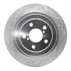 R1 05-09 Subaru Impreza Rear Left Drilled & Slotted Silver Brake Rotor