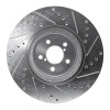R1 05-18 Subaru Forester Front Left Drilled & Slotted Silver Brake Rotor