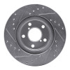 R1 90-01 Subaru Legacy Front Right Drilled & Slotted Silver Brake Rotor