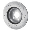 R1 90-01 Subaru Impreza Front Left Drilled & Slotted Silver Brake Rotor