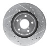 R1 90-01 Subaru Impreza Front Left Drilled & Slotted Silver Brake Rotor